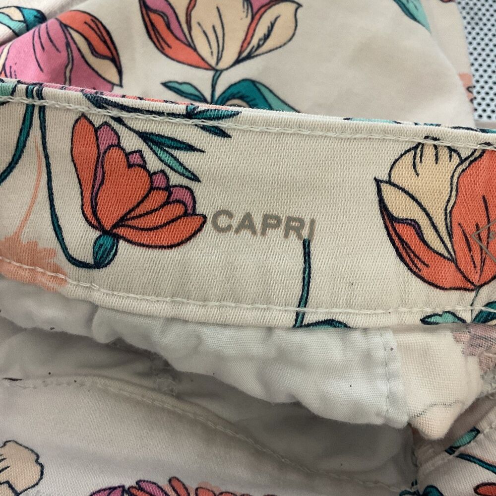 St Johns Bay Mid Rise Capri Pants Size 12 Womens Casual Stretch Cropped - Picture 9 of 11